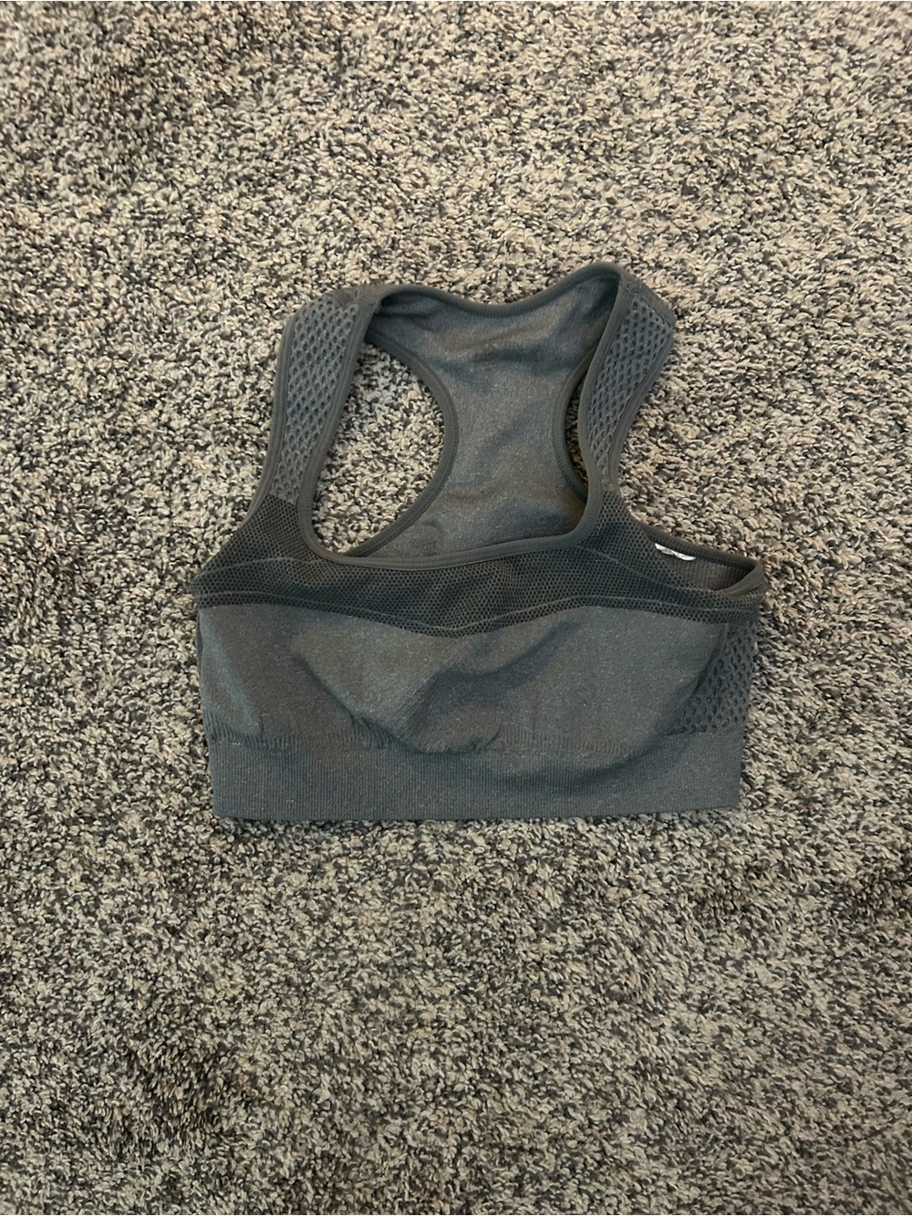Seamless Racerback Sports Bra - Charcoal
